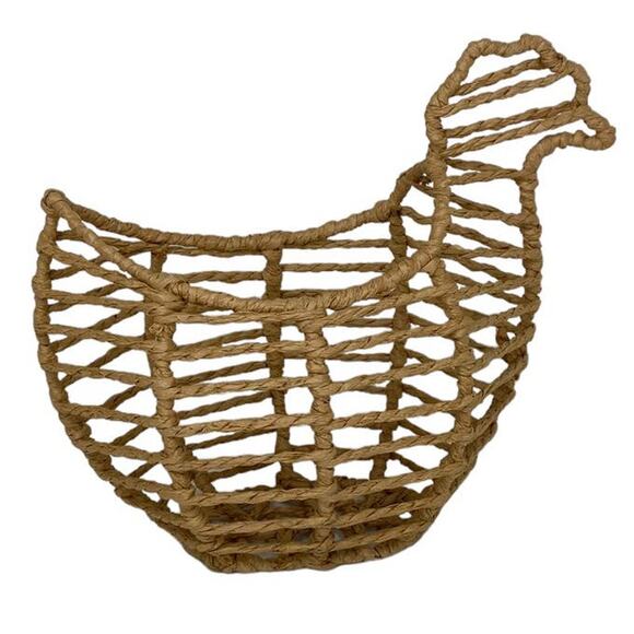 Woven Hen Basket New Without Tags - Picture 7 of 8